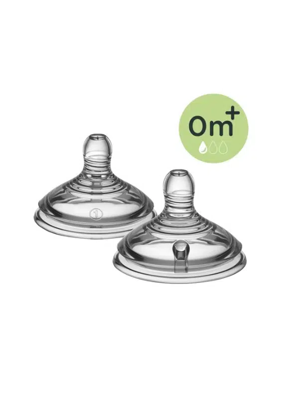 Tommee Tippee Closer To Nature 0 Ay+ Yavaş Akışlı Biberon Emziği 2'li