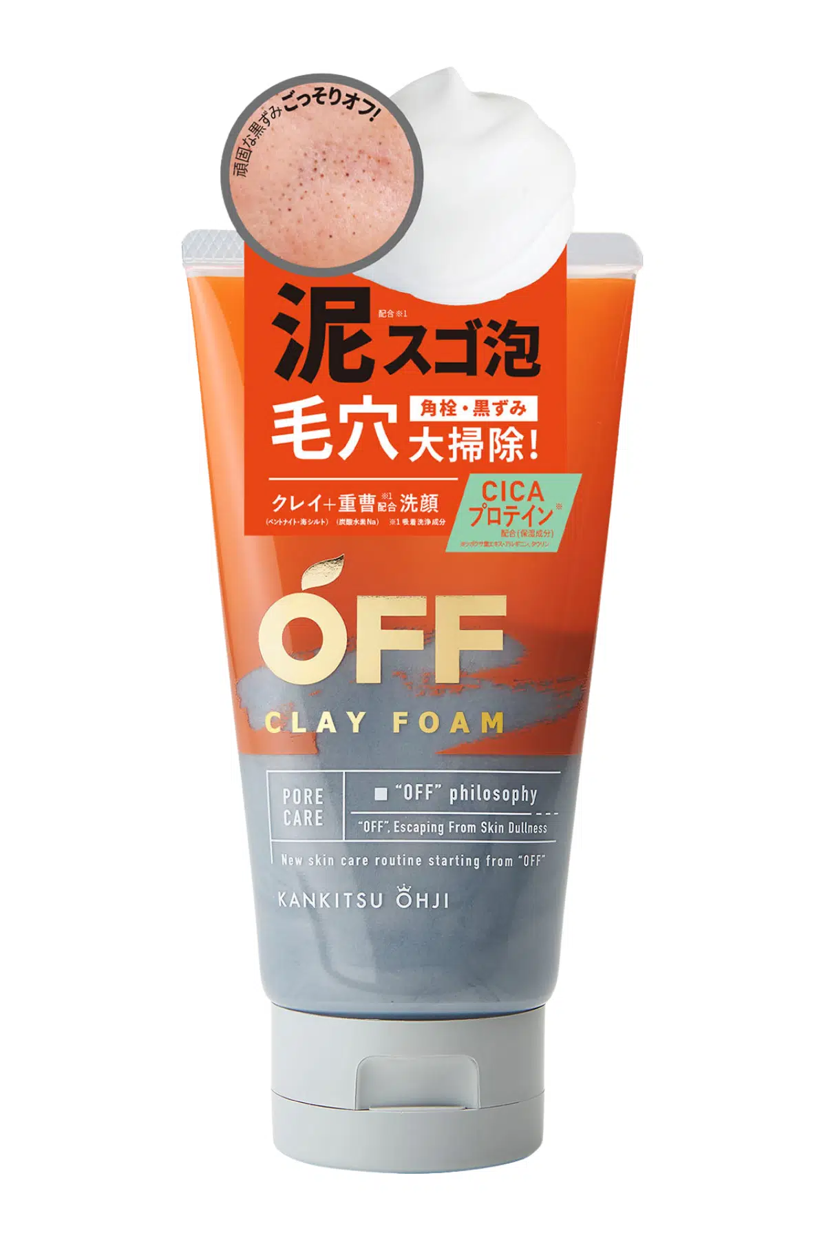 Cosmetex Roland Kankitsu Ohji Off Arındırıcı Kil Özlü Yüz Temizleme Köpüğü 120 ml