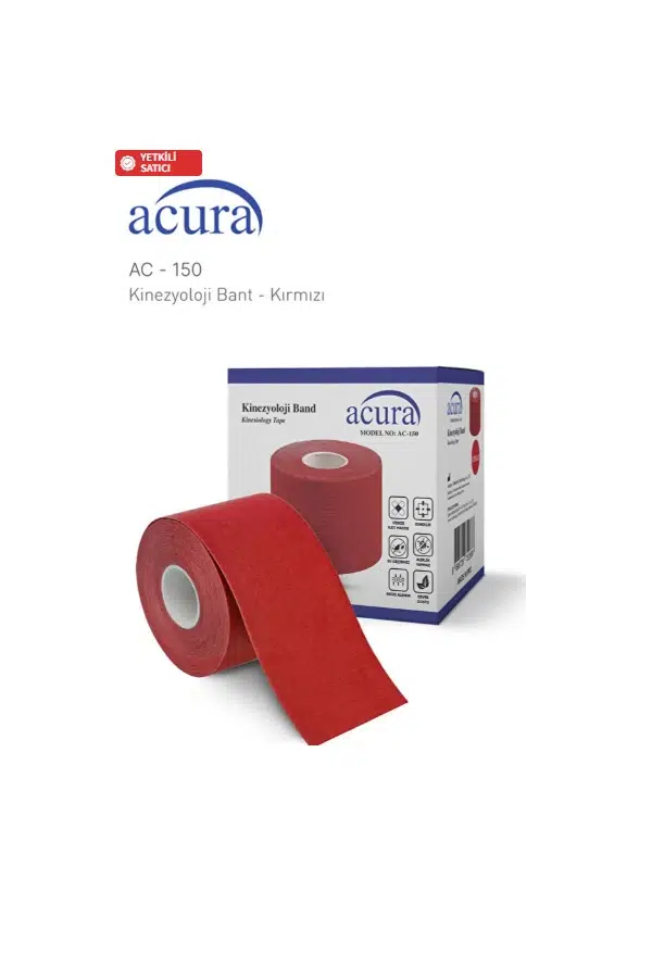 Acura Kinezyoloji Band 5cm x 5m - Kırmızı