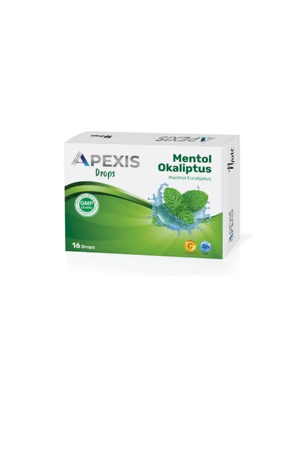 Apexis Drops Mentol Okaliptus Aromalı Pastil 16 lı