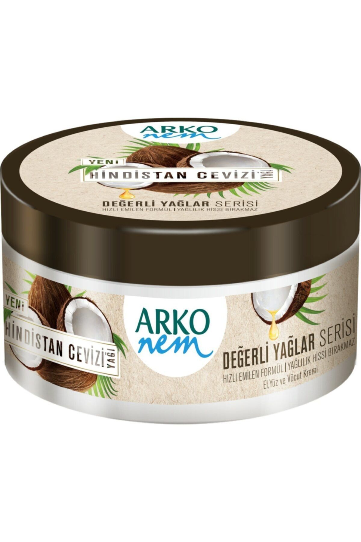 ARKO Nem Değerli Yağlar Kremi Hindistan Cevizi 250 ml