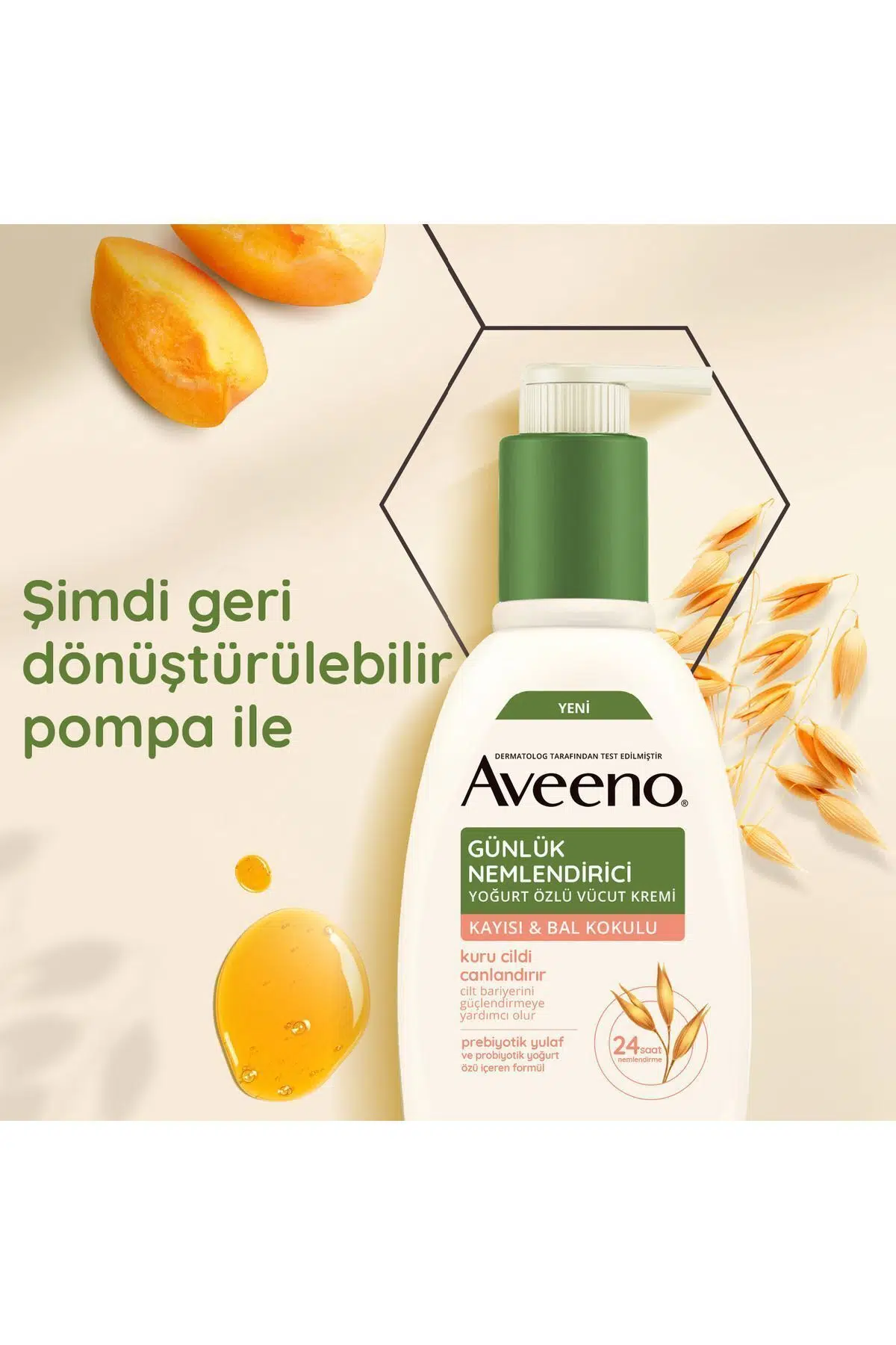 Aveeno Daily Günlük Nemlendirici Vücut Losyonu Kayısı ve Bal Kokulu 300 ml