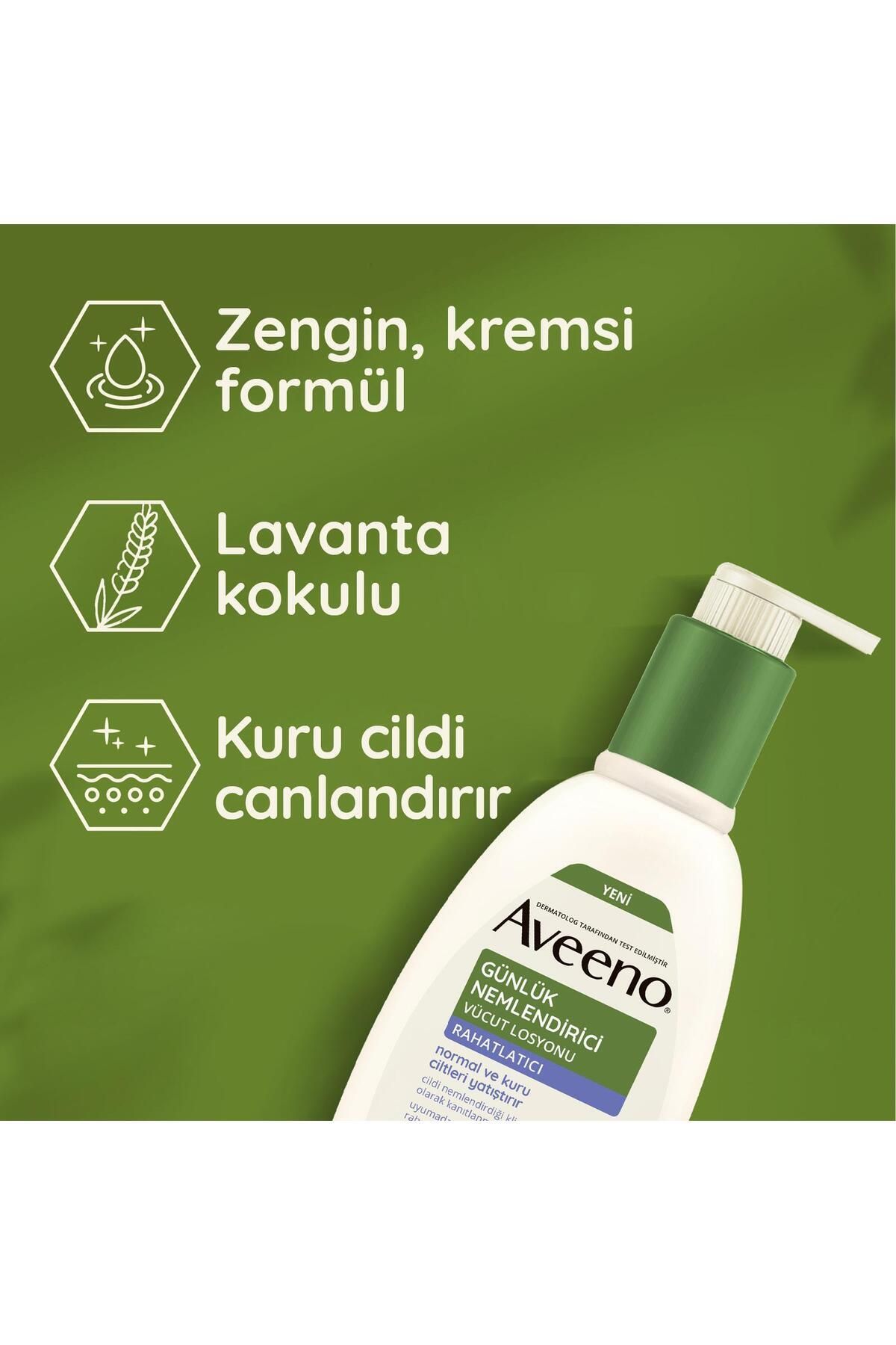 Aveeno Günlük Nemlendirici Vücut Losyonu Lavanta 300 ml