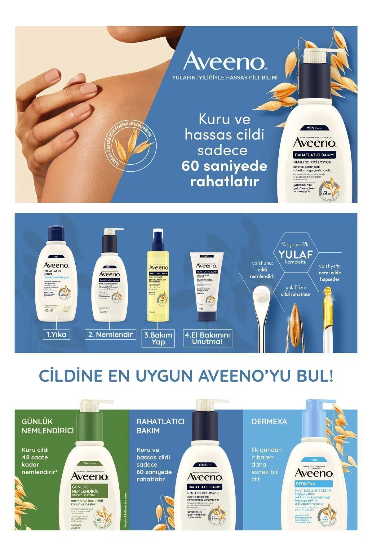 Aveeno Sprey Vücut Yağı 200 ml
