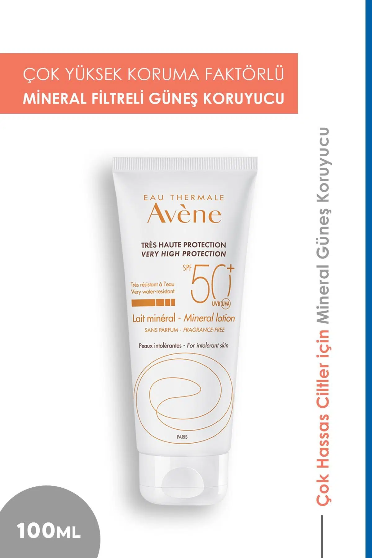 Avene Lait Mineral Güneş Kremi Spf 50+ 100 Ml