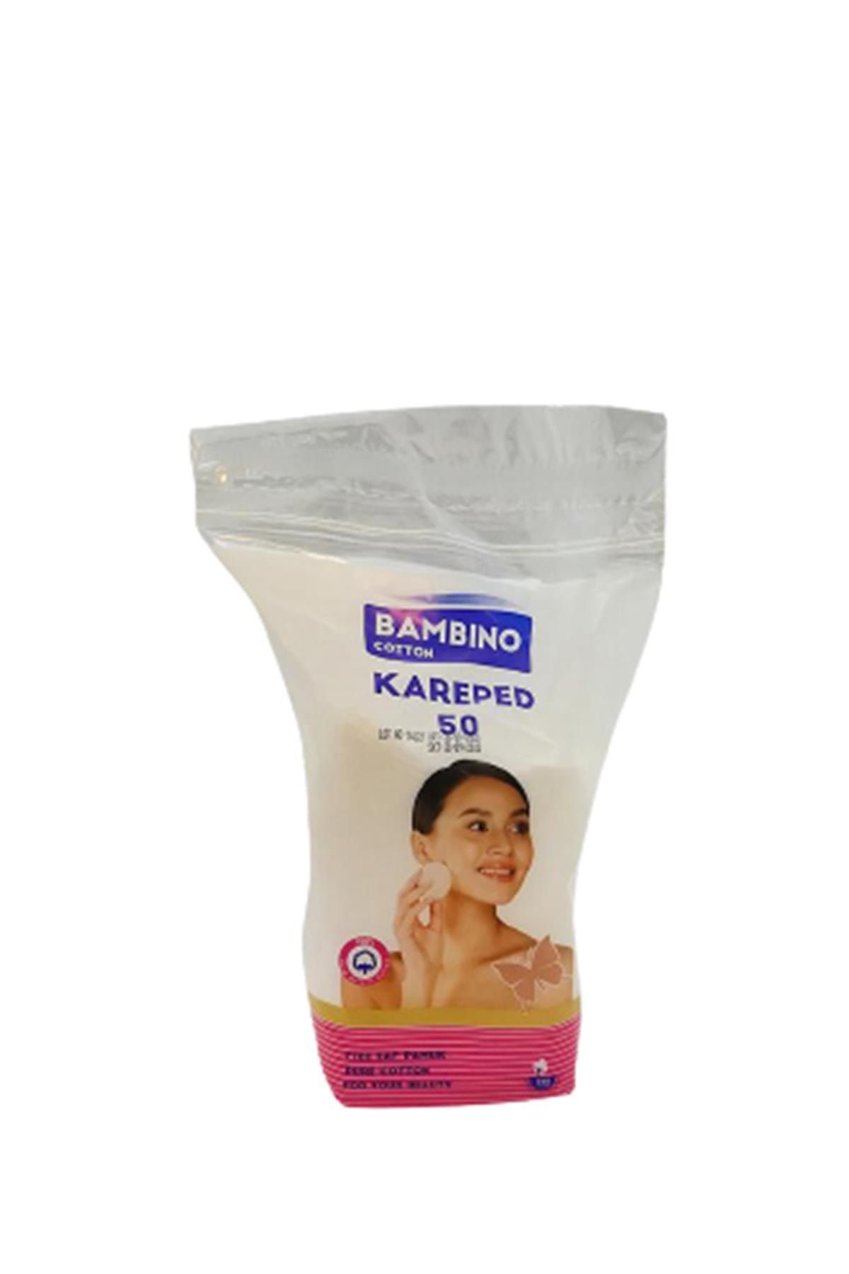 Bambino Kareped Makyaj Temizleme Pamuğu - 50'li