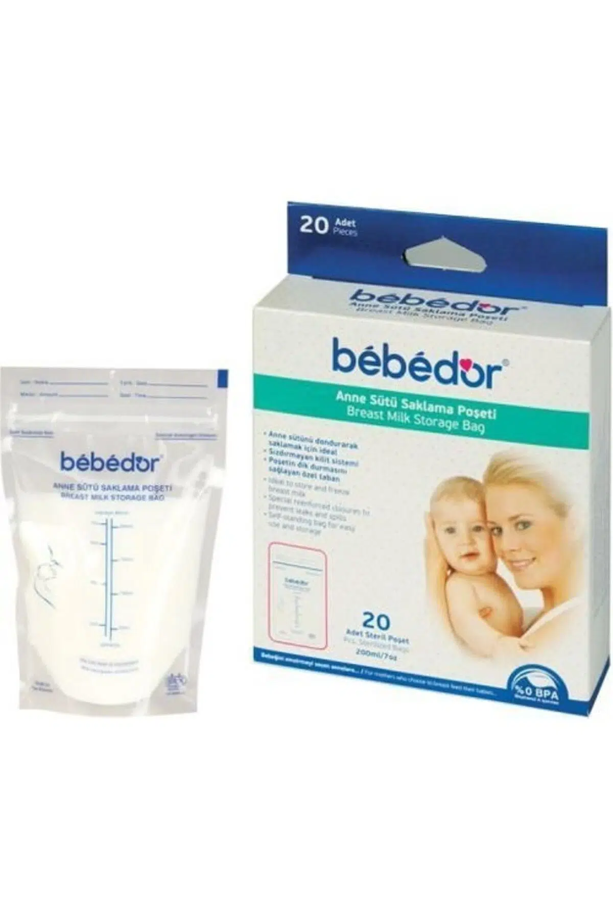 Bebedor Süt Saklama Poşeti 20'li