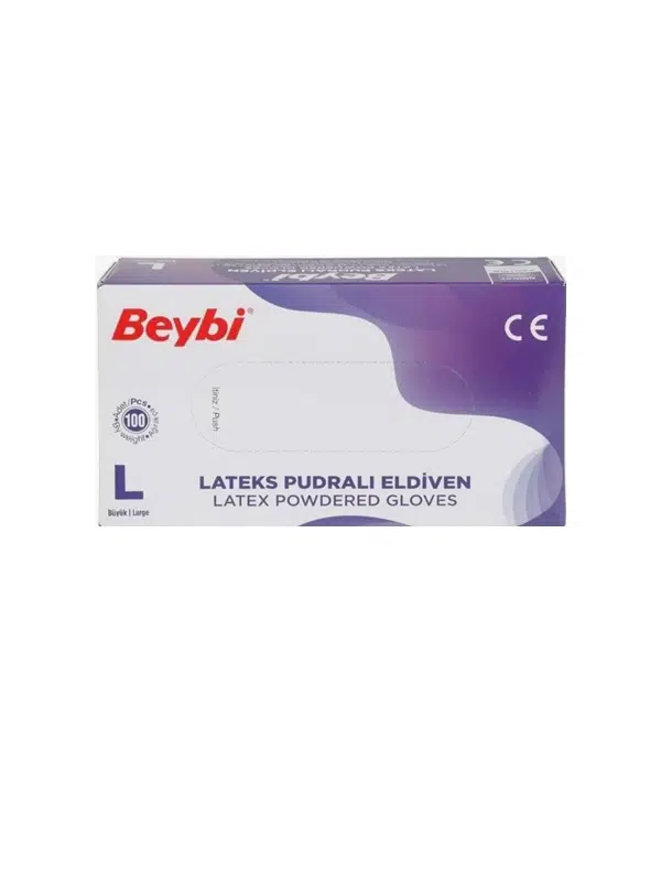 Beybi Lateks Eldiven Pudralı Large 100'lü