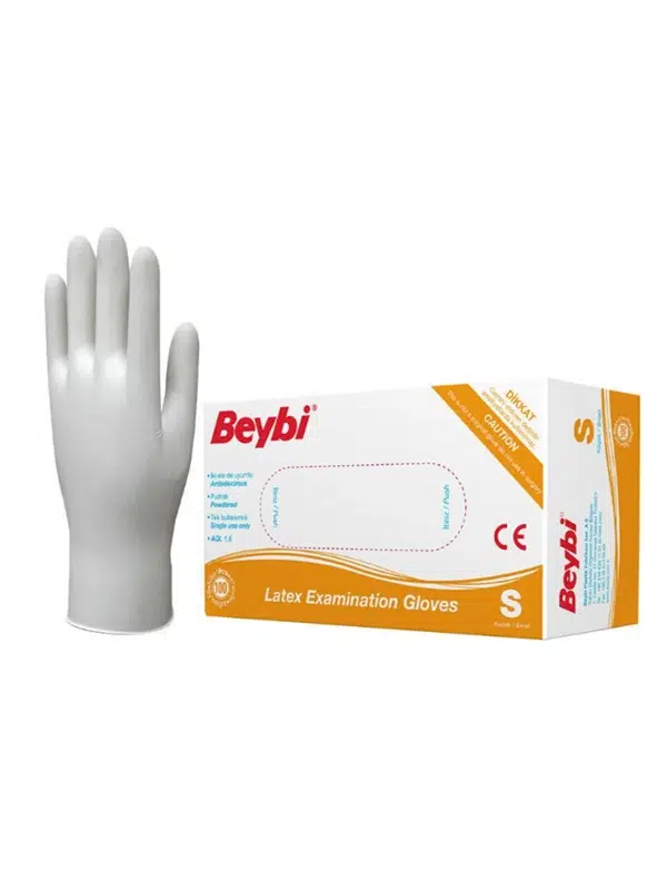 Beybi Latex Eldiven Pudralı Small 100'lü