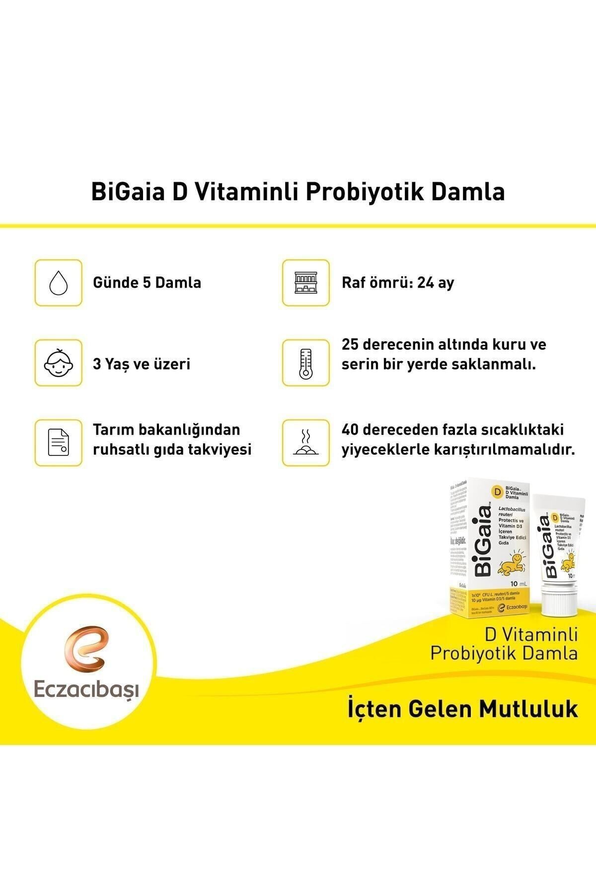 Bigaia Probiyotik Ve D Vitaminli Damla 10 ml