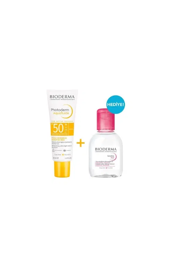 Bioderma Photoderm Aquafluid SPF50+ 40 ml & Sensibio H2O 100 ml - Kofre