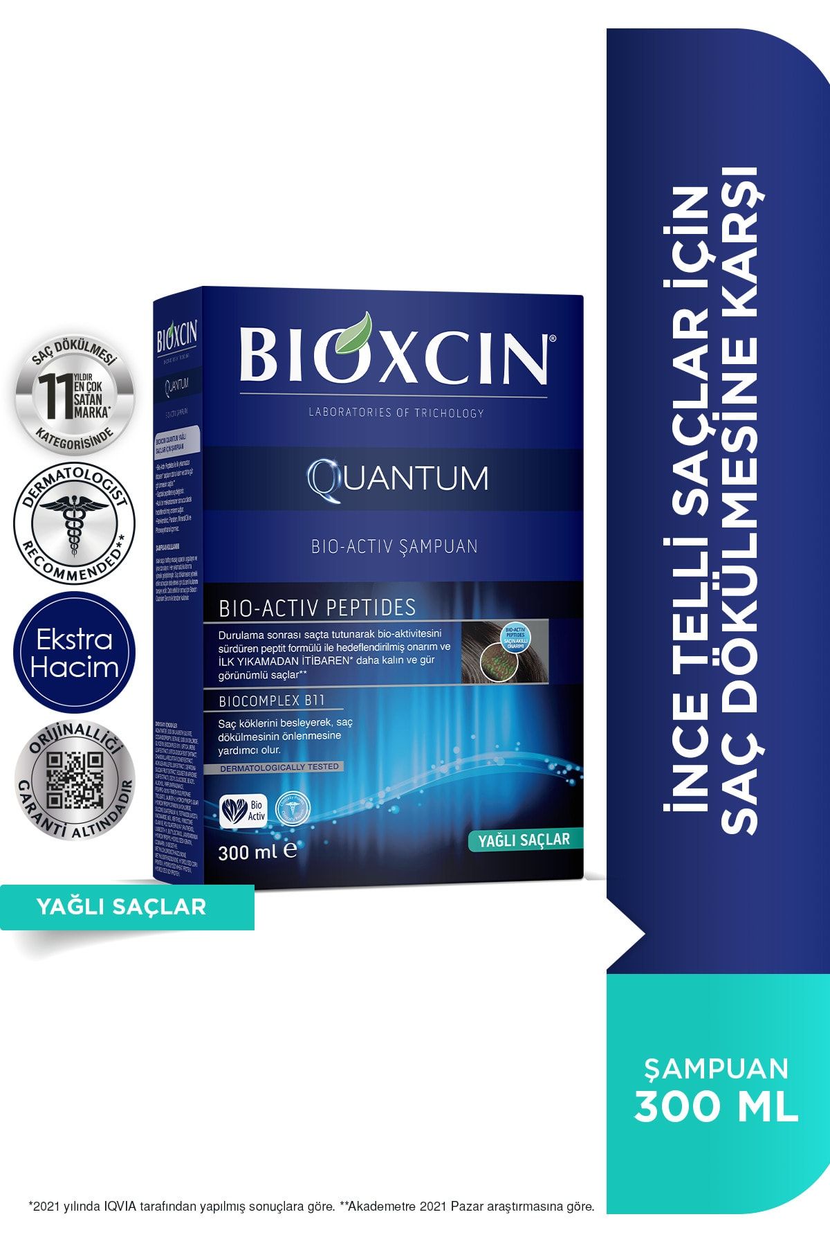 Bioxcin Quantum Şampuan Yağlı Saçlar Için 300 Ml - Ince Telli Saçlar Için Dökülme Şampuanı