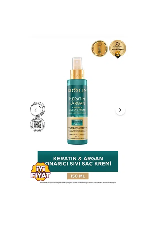 Bioxcin Saç Bakım Kremi Onarıcı Keratin & Argan 150 ml