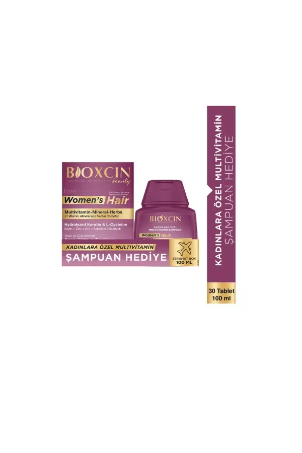 Bioxcin Women Hair Set - 30 Tablet + Şampuan 100 ml Hediyeli