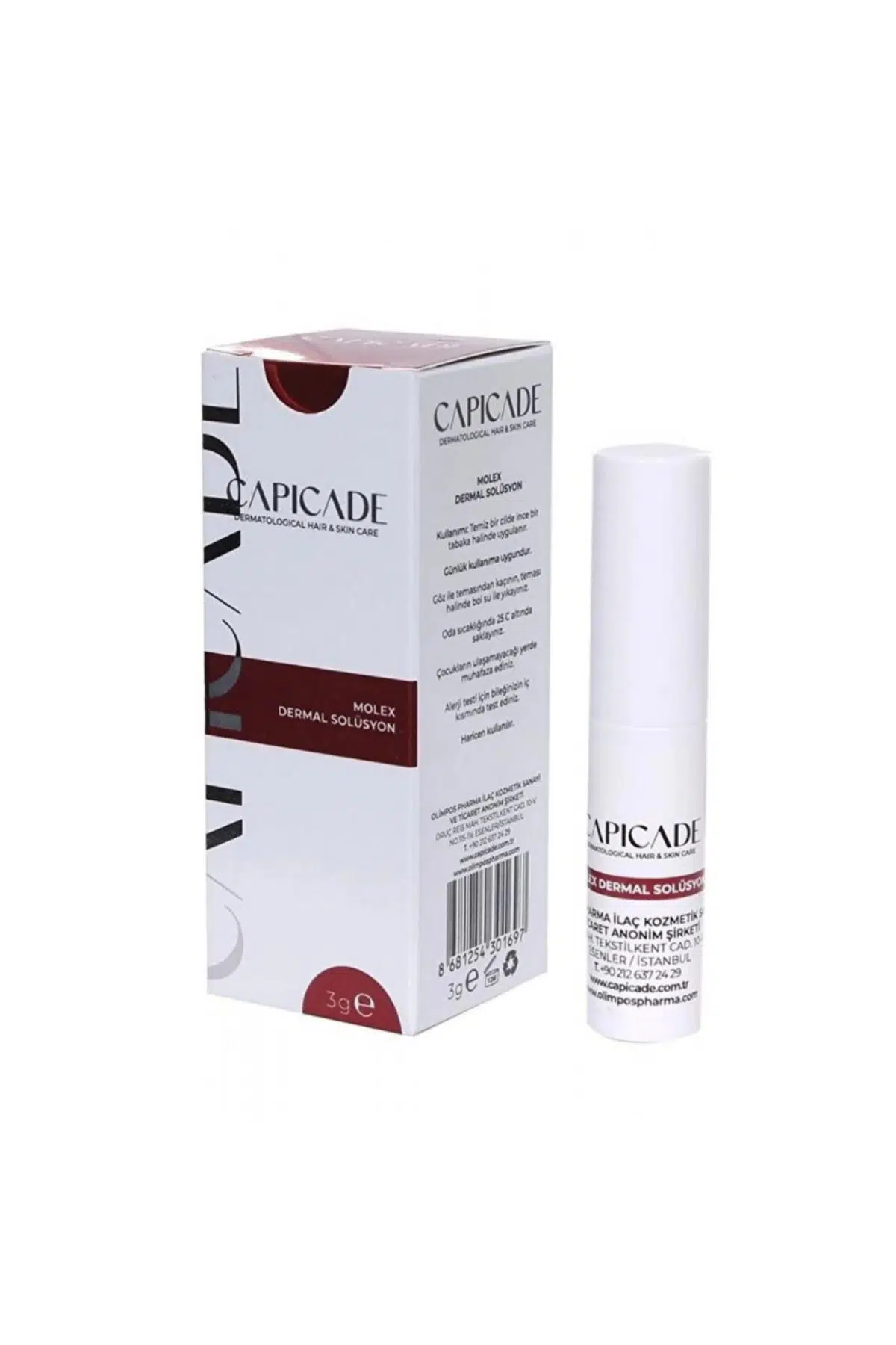Capicade Molex Dermal Solüsyon 3gr