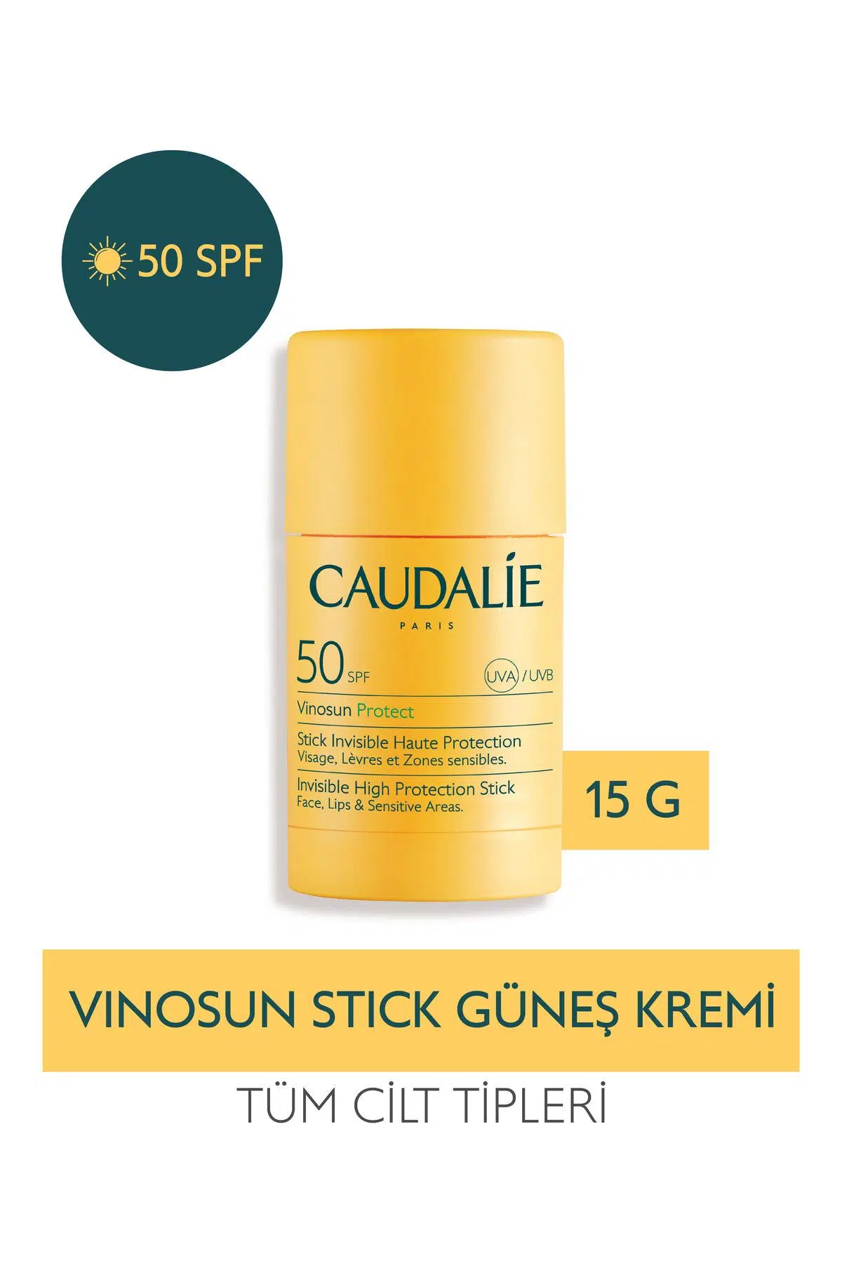 Caudalie Vinosun Protect Invisible High Protection Stick SPF50+ 15 gr