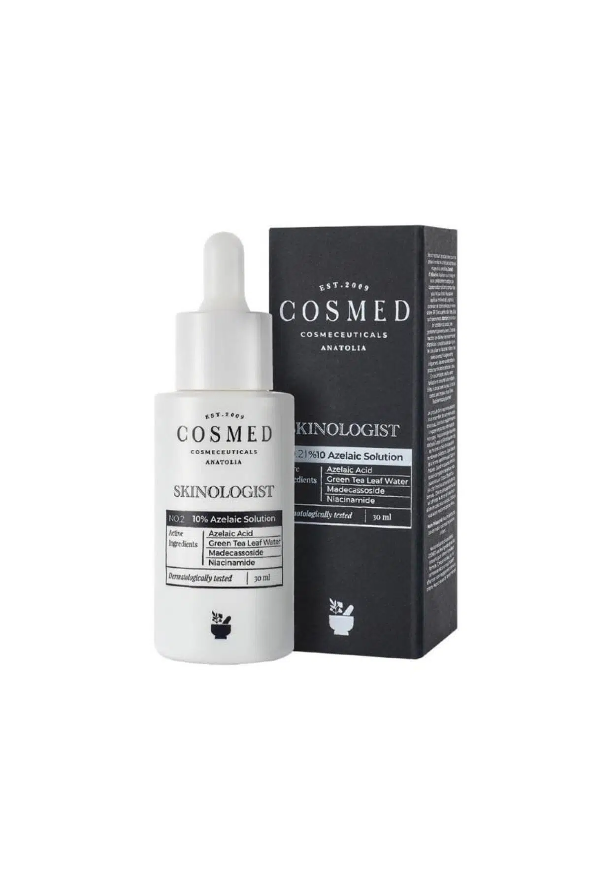 Cosmed Skinologist %10 Azelaic Solution - Azelaik Asit ve Yeşil Çay içeren Leke Karşıtı Serum 30 ml