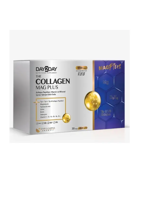 Day2Day Collagen Mag Plus Çilek Karpuz Aromalı 30 Saşe