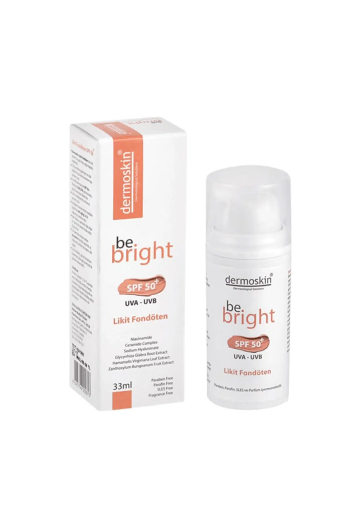 Dermoskin Be Bright Likit Fondöten Light SPF50 33 ml - Eski Ambalaj