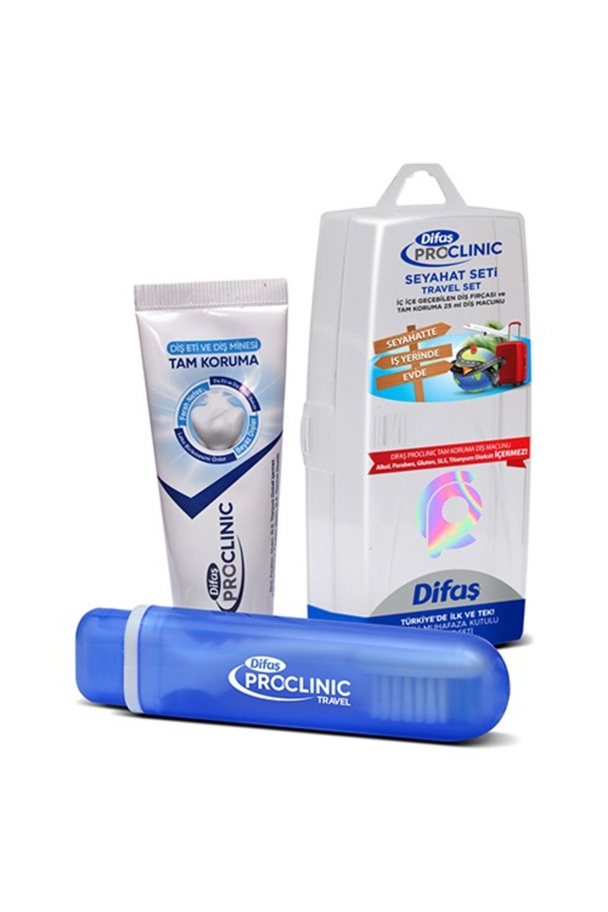 Difaş Seyahat Seti Pro-Clinic Kutulu
