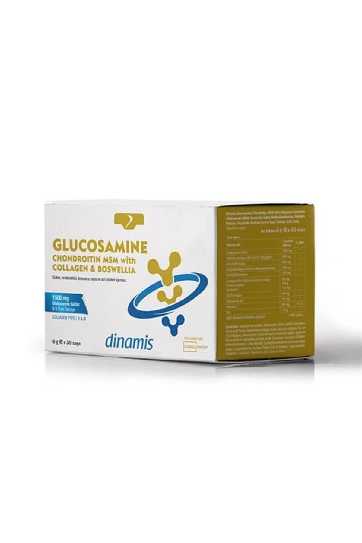DİNAMİS Glucosamine Chondroitin Msm With Collagen & Boswellia 6 Gr X 30 Şase