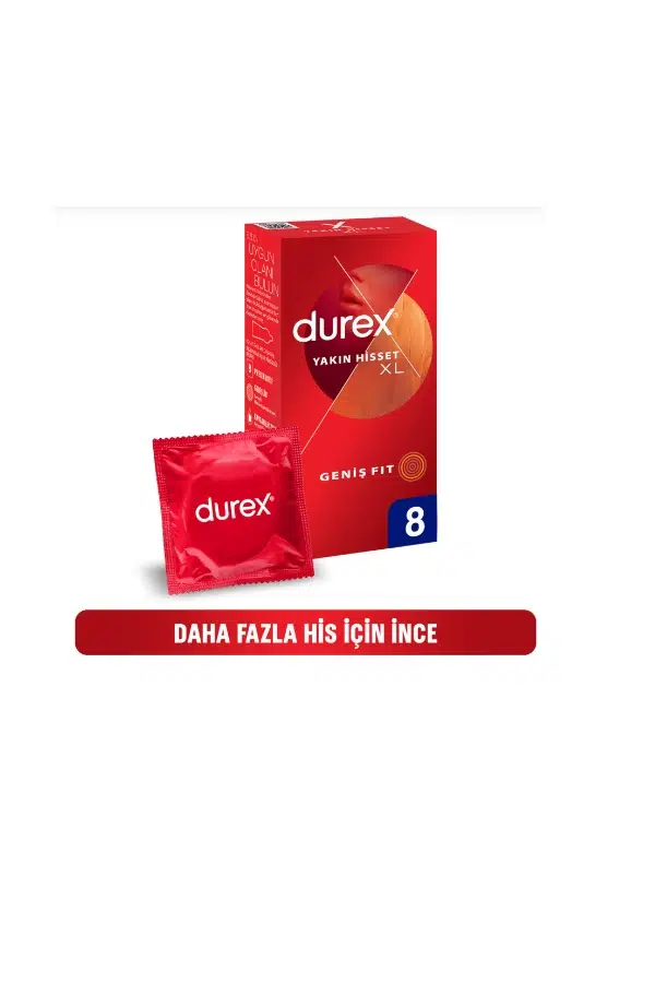 Durex Yakın Hisse Prezervatif xLarge Geniş Fit 8'li