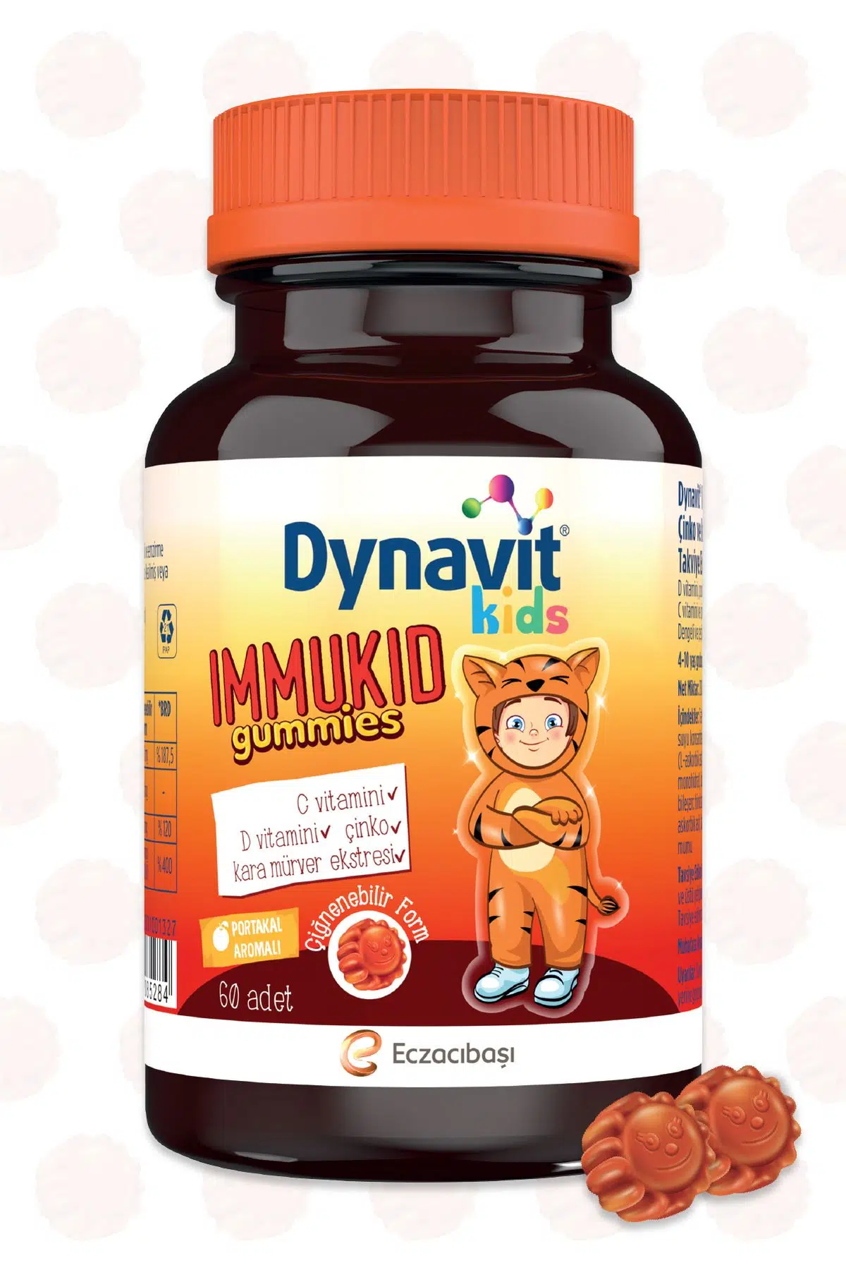 Dynavit Kids İmmukid Gummies 60 Adet Portakallı Çiğnenebilir