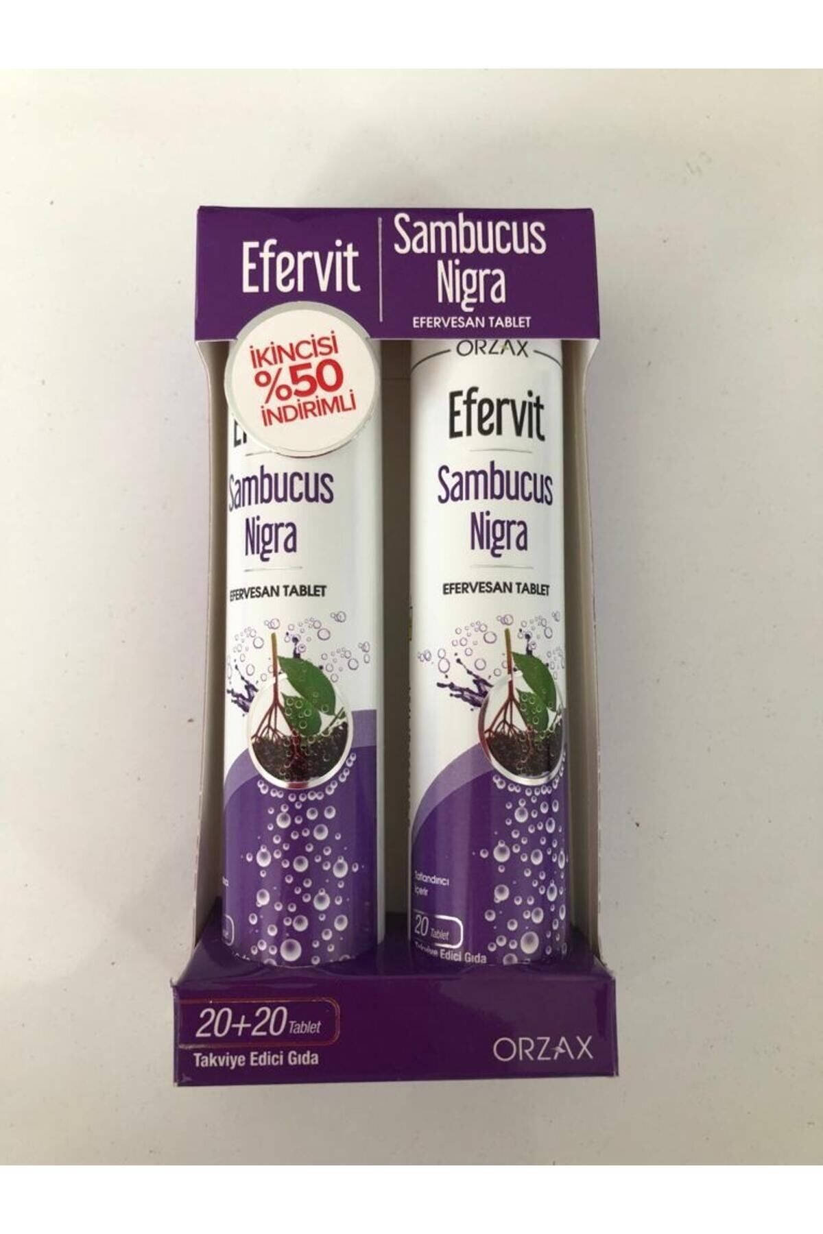 Efervit Sambucus Nigra İkili Tablet 20+20 - İkincisi %50 İndirimli