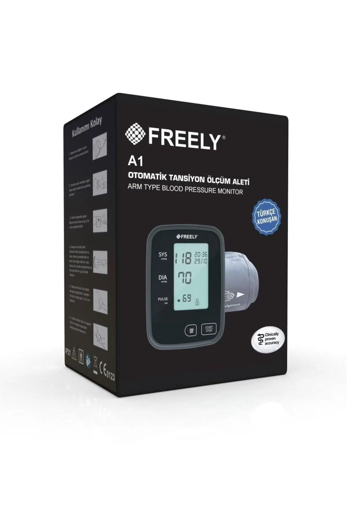 Freely A1 Tansiyon Aleti Türkçe Konuşan 2 Kullanıcılı Hafızalı