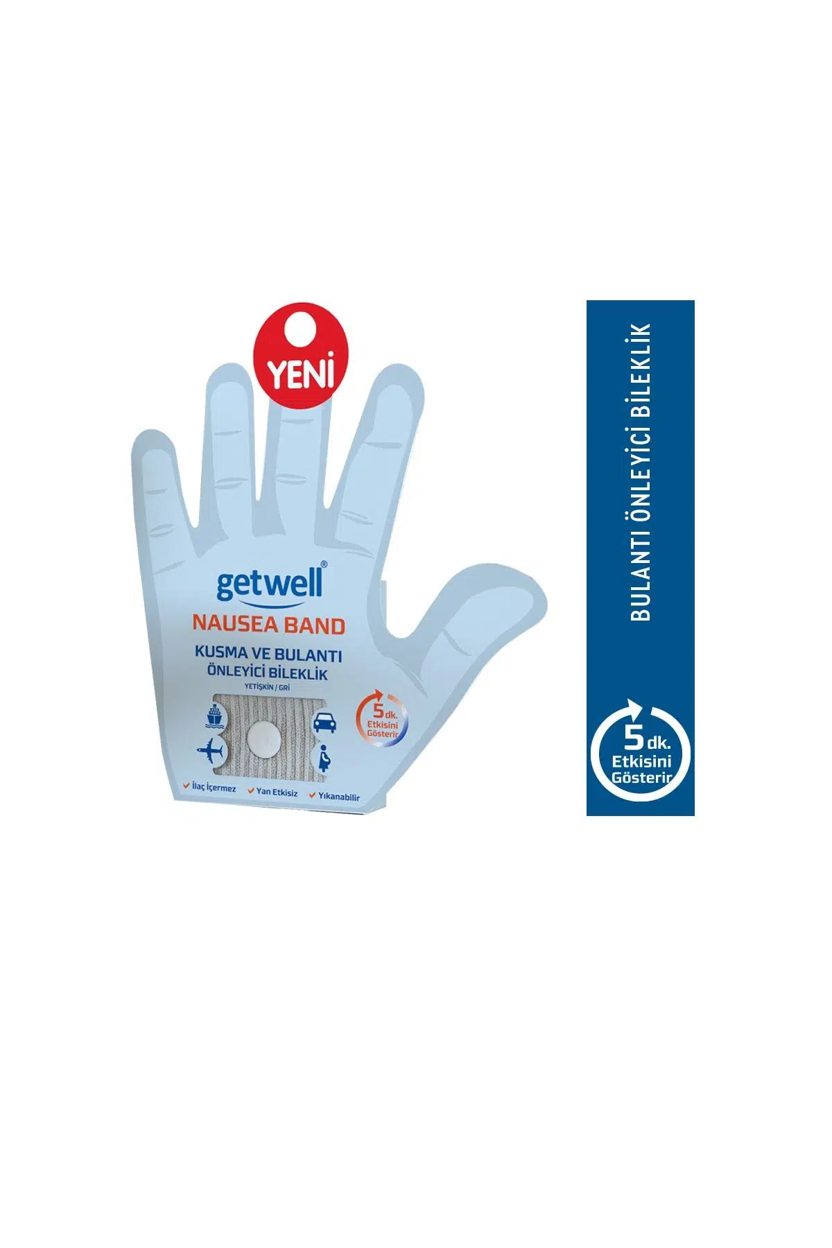 Getwell Nausea Bulantı Bilekliği Yetişkin - Gri