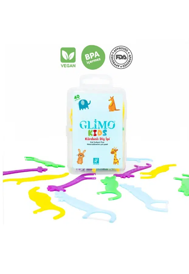 Glimo Diş İpi Kids Kurdanlı - 40 Adet