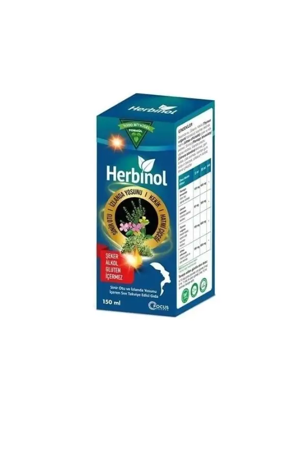 Herbinol Sinir Otu İzlanda Yosunu Öksürük Şurubu 150 ml