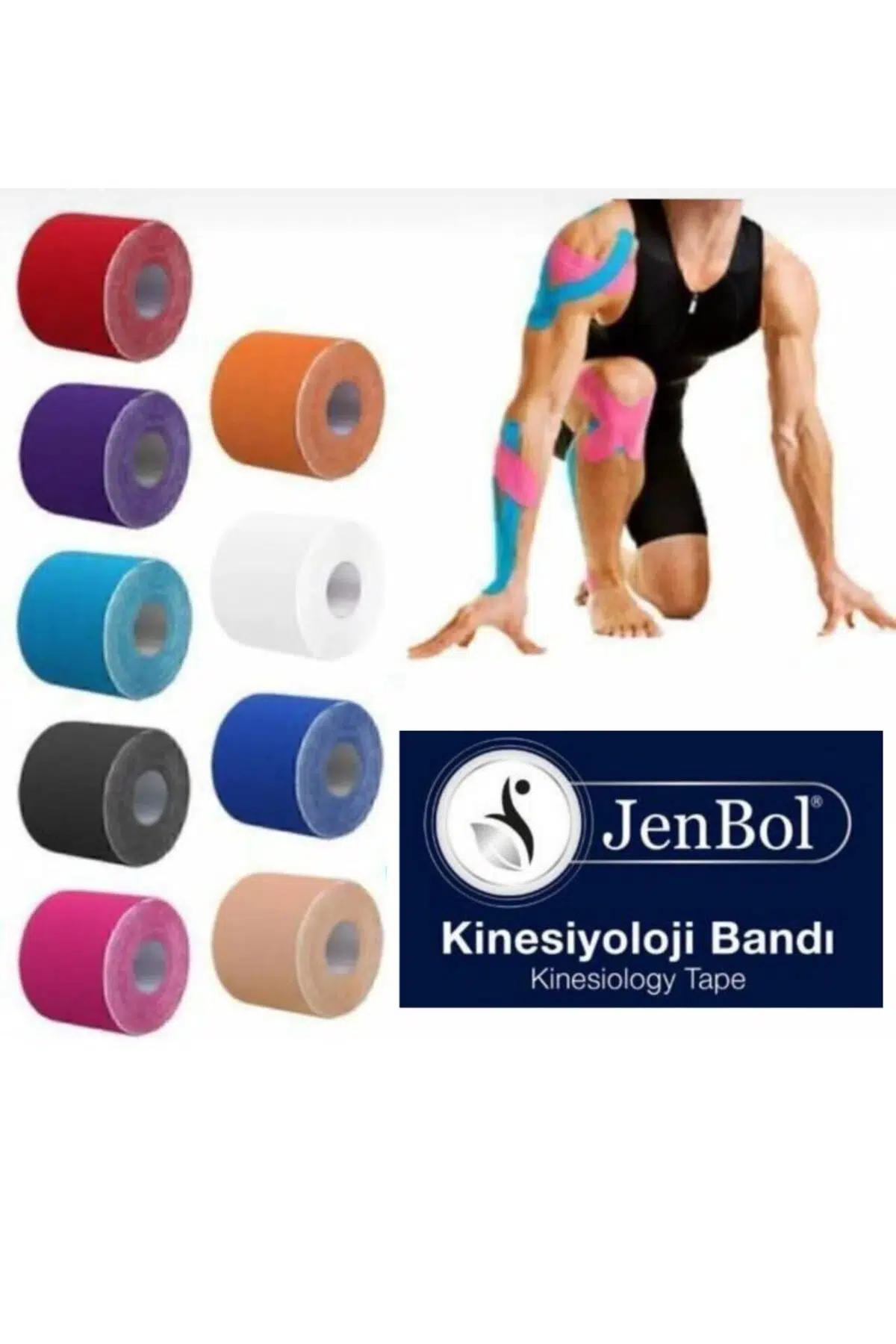 Jenbol Kinesiology Tape Ağrı Bandı 5 cm x 5 m - Sarı
