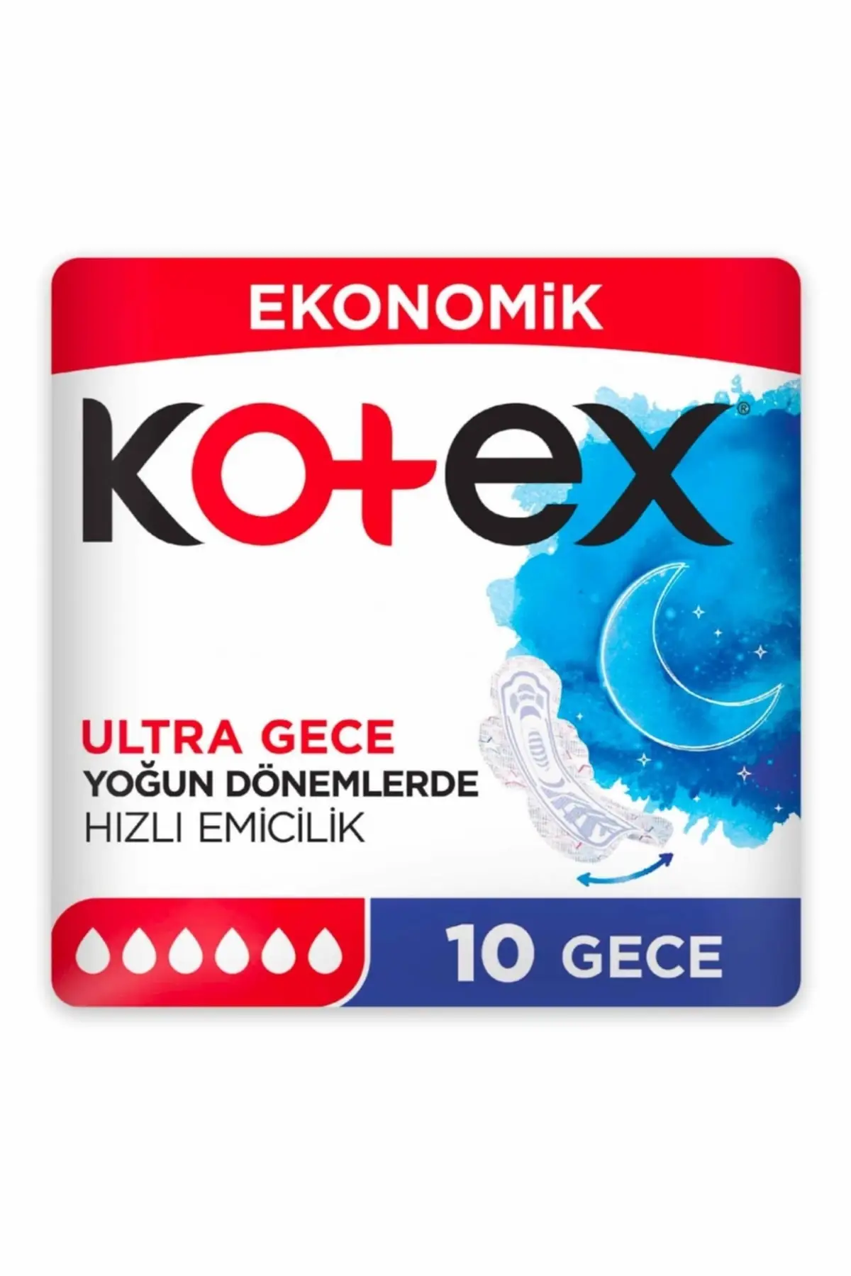 Kotex Ultra Gece Hijyenik Ped 10'lu