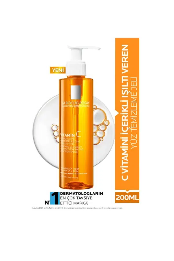 La Roche Posay C Vitamini İçerikli Işıltı Veren Yüz Temizleme Jeli 200 ml
