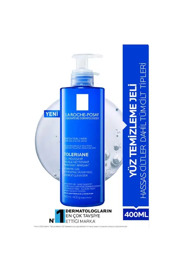 La Roche Posay Toleriane Hassas Ciltler Dahil Tüm Ciltler İçin Temizleme Jeli 400 ml