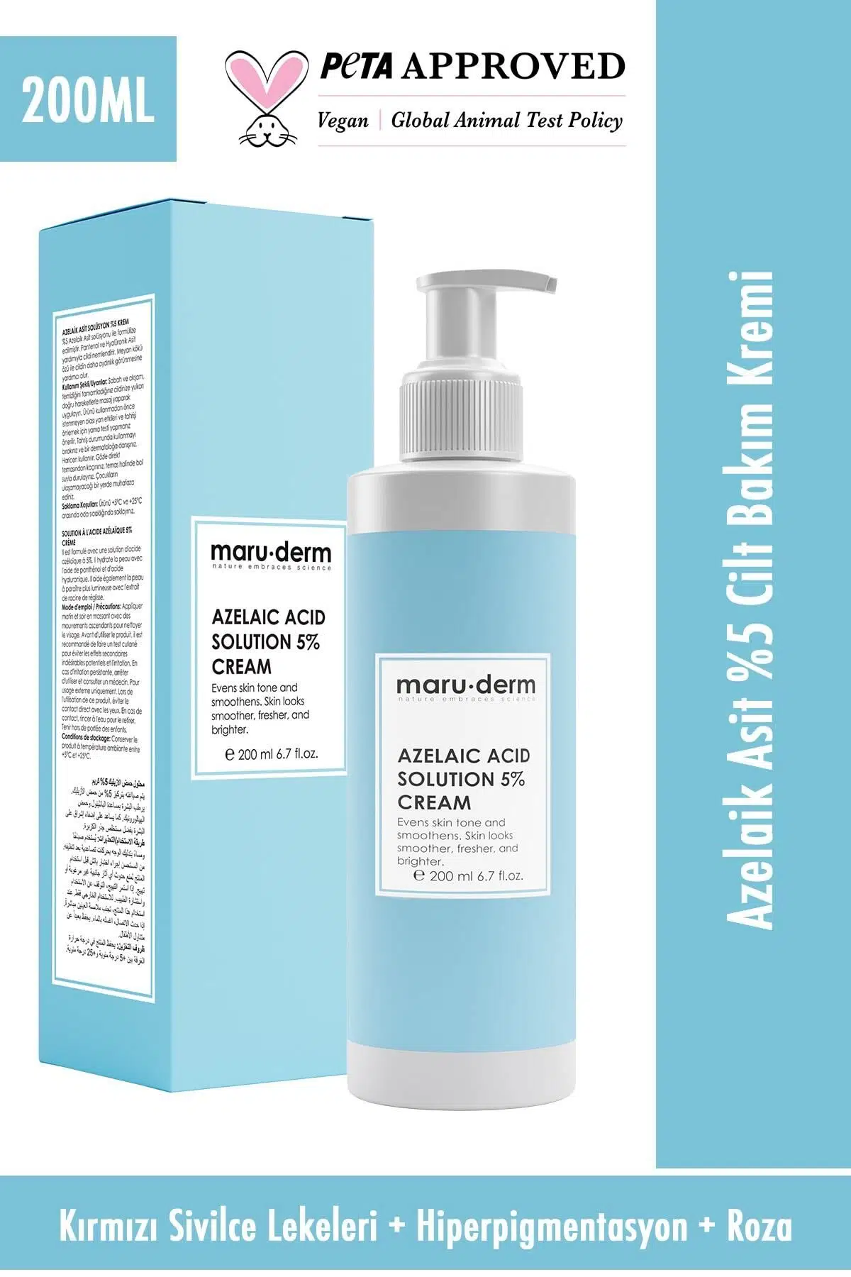 Maruderm Azelaik Asit %5 Cilt Bakım Kremi 200 ml