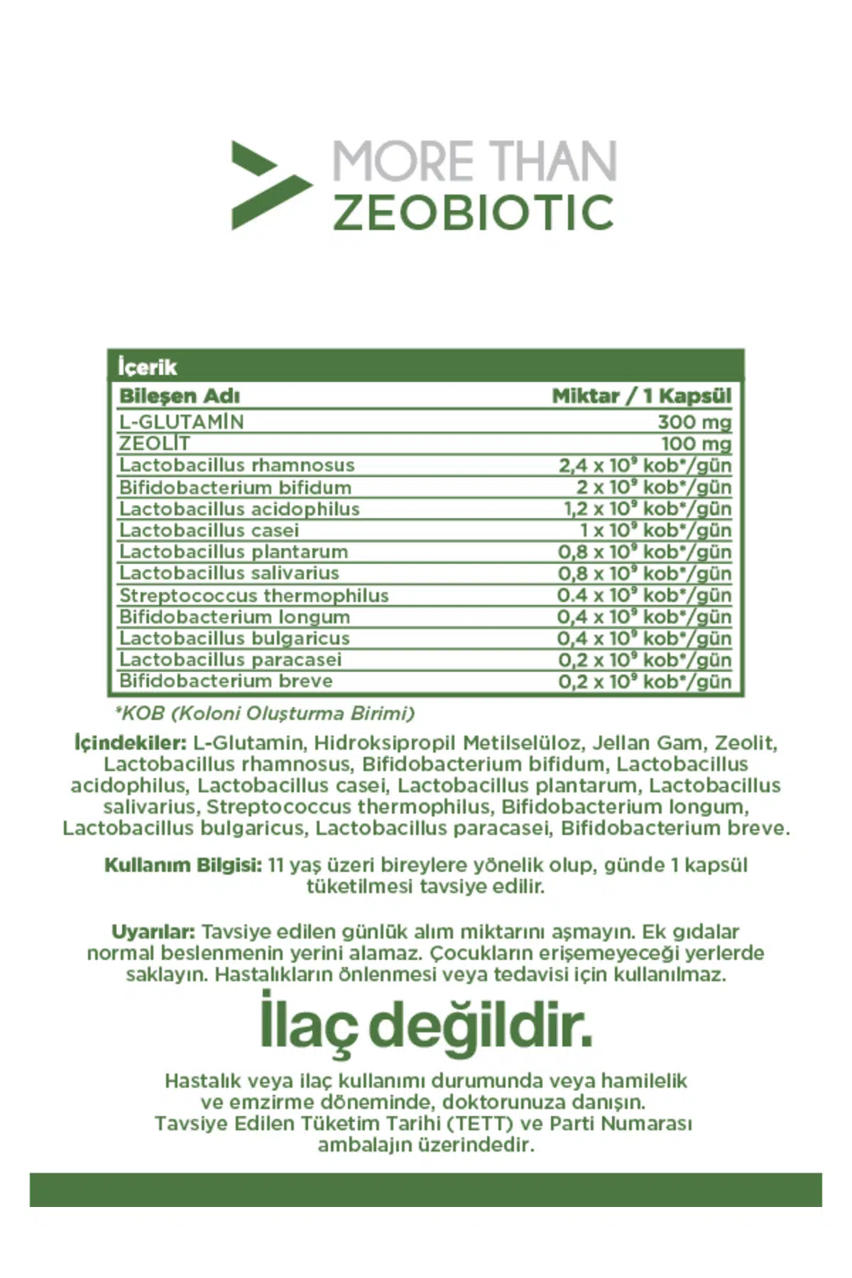 More Than Zeobiotic 30 Kapsül