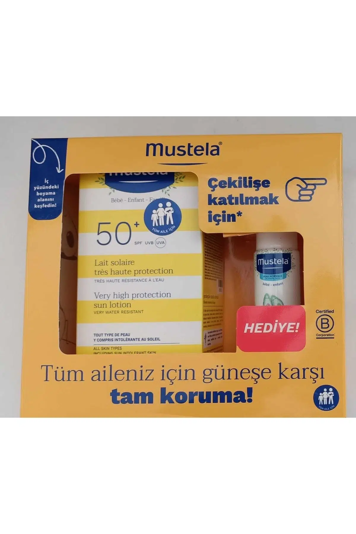 Mustela Güneş Losyonu SPF50 100 ml + Mustela Hydra Bebe 50 ml