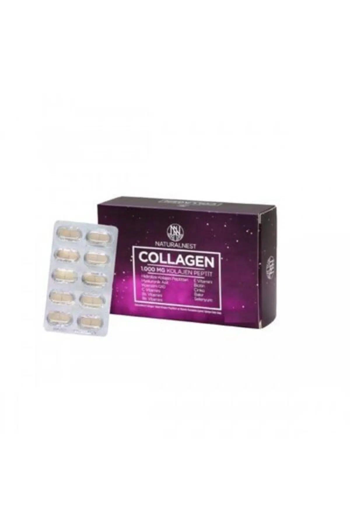 Naturalnest Collagen Peptide Ve Hyaluronic Acid 60 Tablet