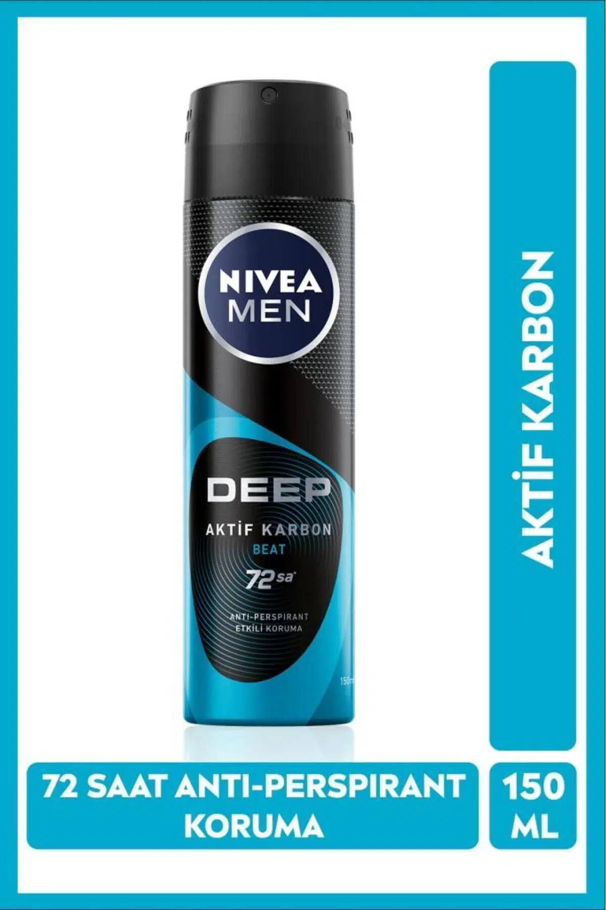 Nivea Men Deodorant Deep Beat Aktif Karbon Erkek Sprey 150 ml