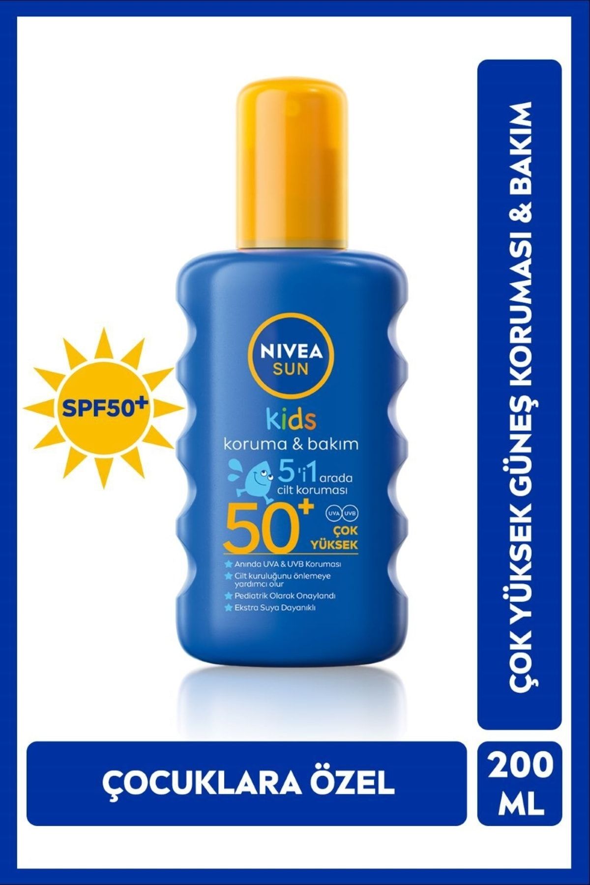 Nivea Sun Spf 50 Koruma & Bakım Çocuk Güneş Kremi 200 ml Sprey,çok Yüksek Güneş Koruyucu