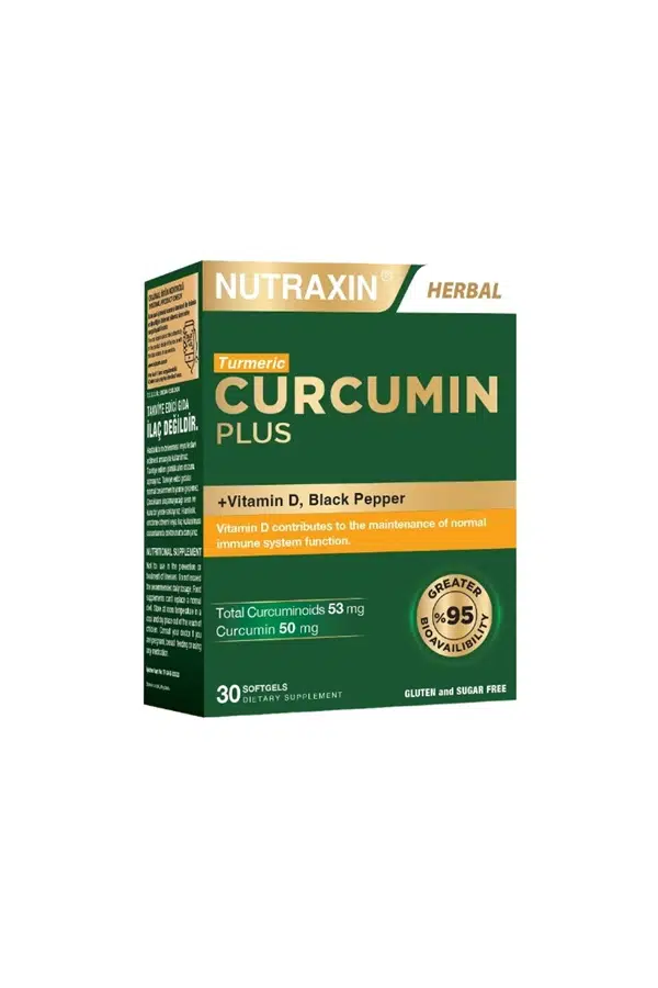 Nutraxin Curcumin Plus 30 Yumuşak Kapsül
