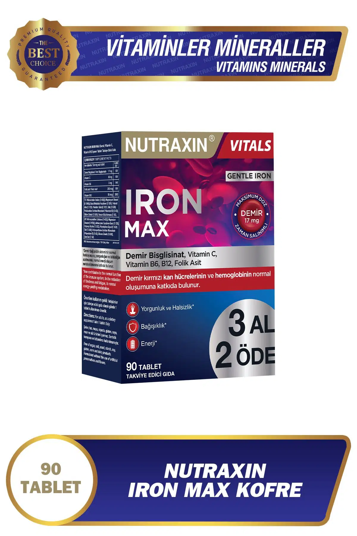 Nutraxin Iron Max 30 Tablet 3 Al 2 Öde
