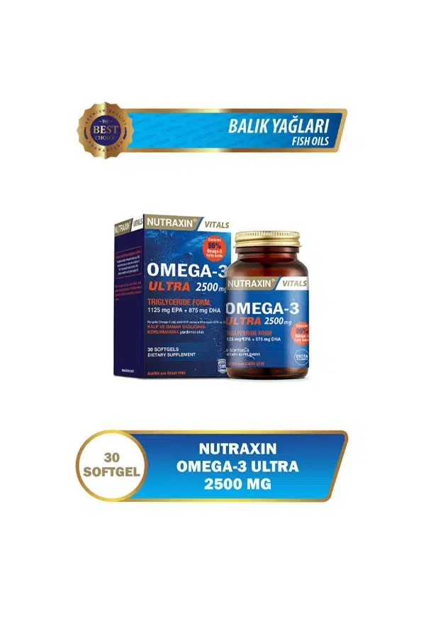 Nutraxin Vitals Omega-3 Ultra 2500 mg 30 Softgel