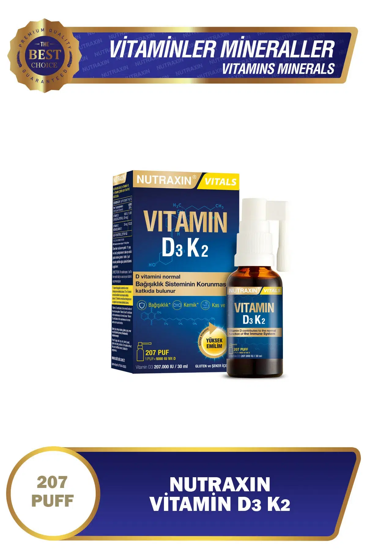 Nutraxin Vitamin D3K2 Sprey 30 ml