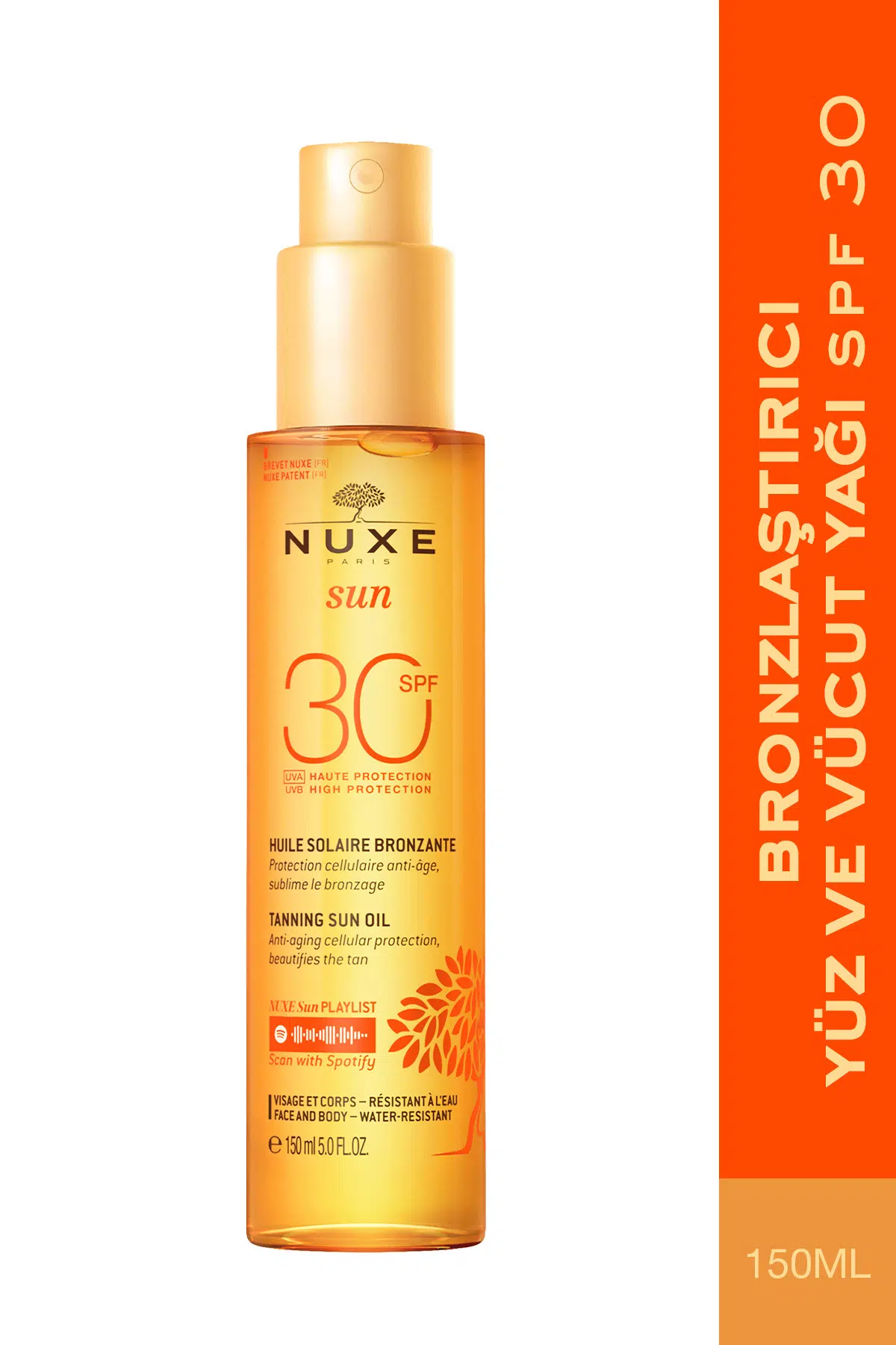 Nuxe Huile Solaire Bronzlaştırıcı Yüz ve Vücut Yağı SPF30 150 ml