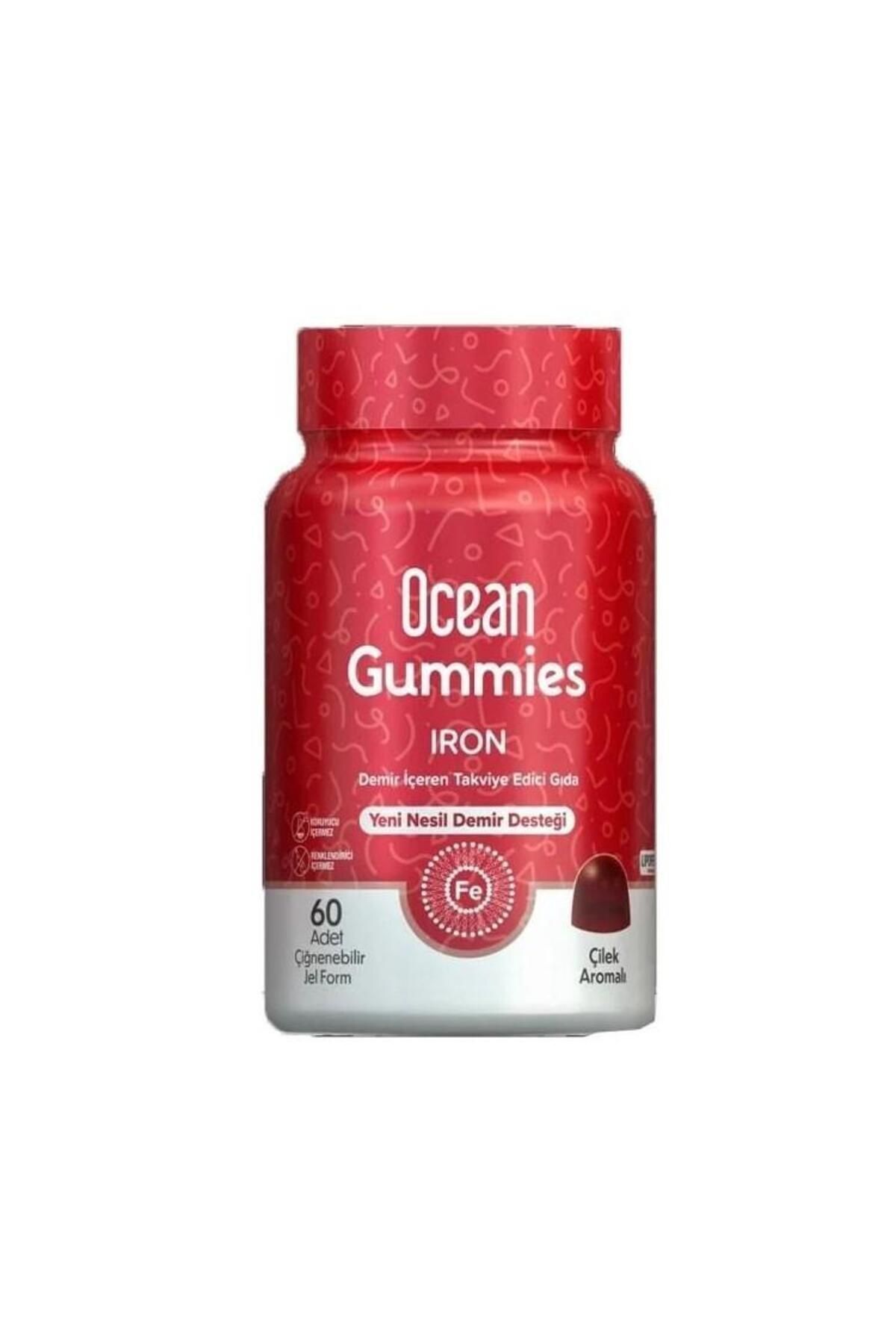 Ocean Gummies İron Demir 60 Çiğnenebilir Jel