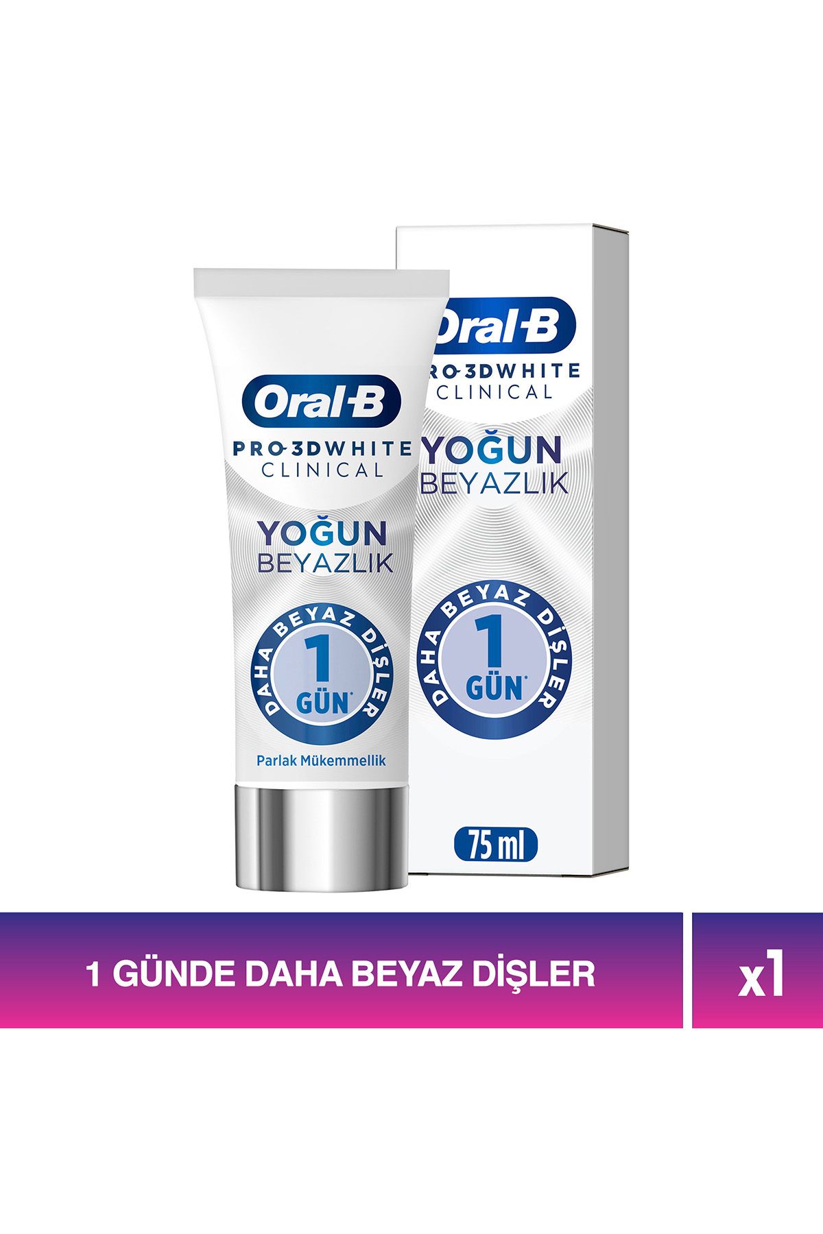 Oral-B Pro 3D White Clinical Yoğun Beyazlık Parlak Mükemmellik Diş Macunu 75 ml