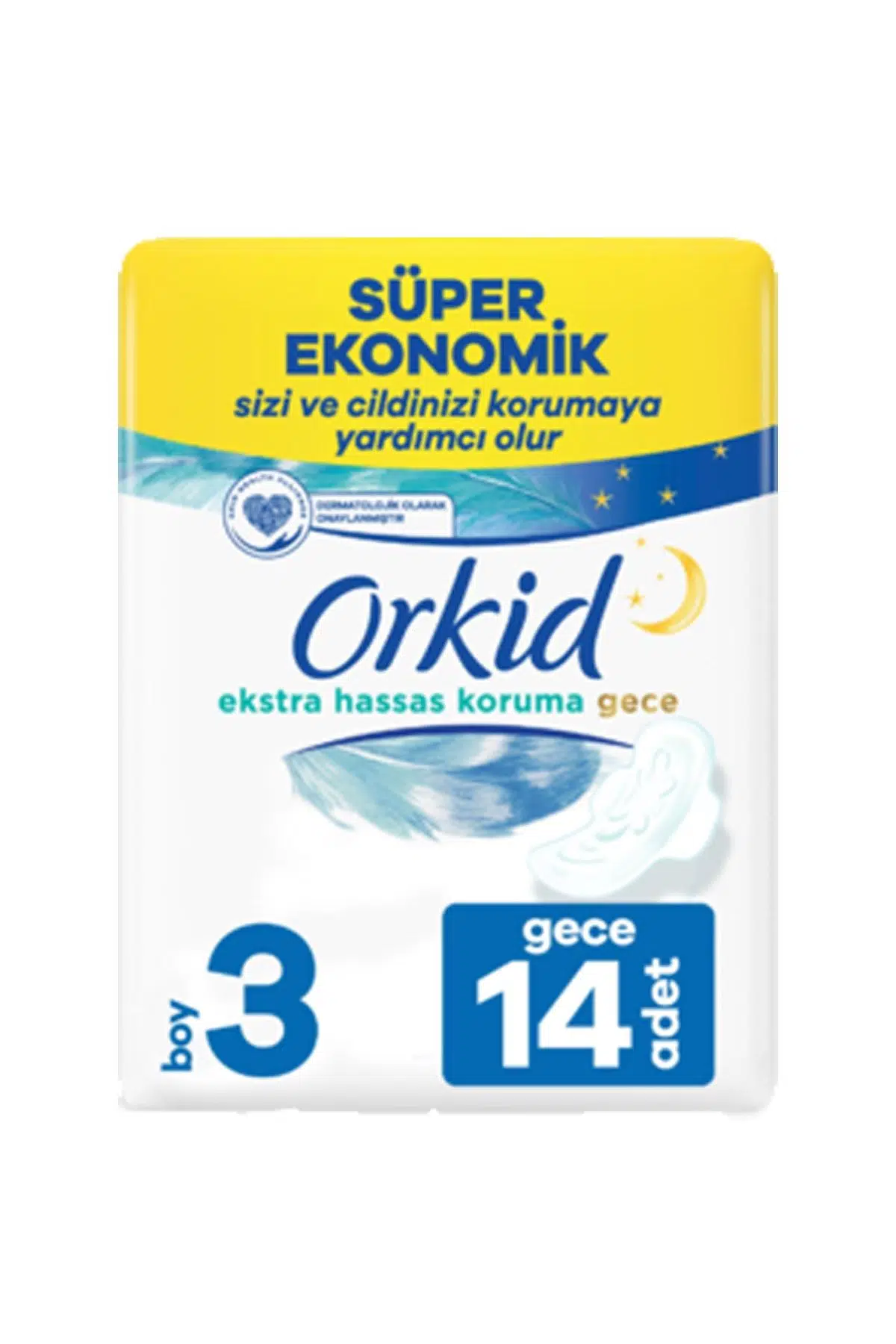 Orkid Extra Hijyenik Ped Hassas Koruma Dörtlü Uzun 14'lü